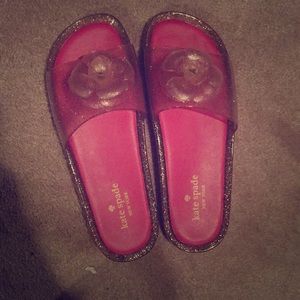 Floral glitter kate spade beach sandals
